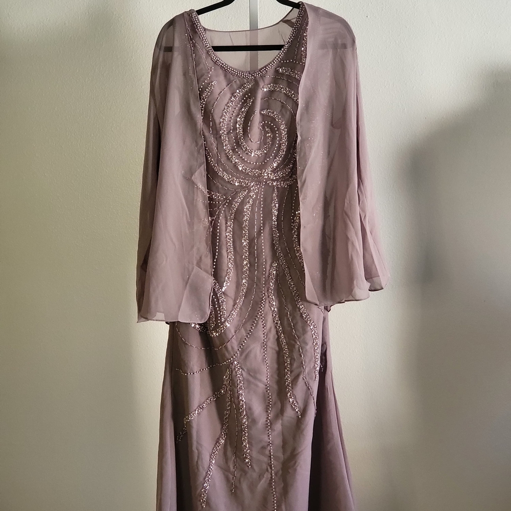Elegant Mauve Evening Gown